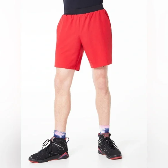 Yellow by Soulcycle Men’s Speed 8” Shorts in Red - Picture 3 of 9